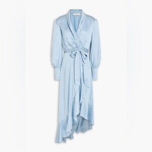 Zimmermann Sky Blue Silk High Low Dress